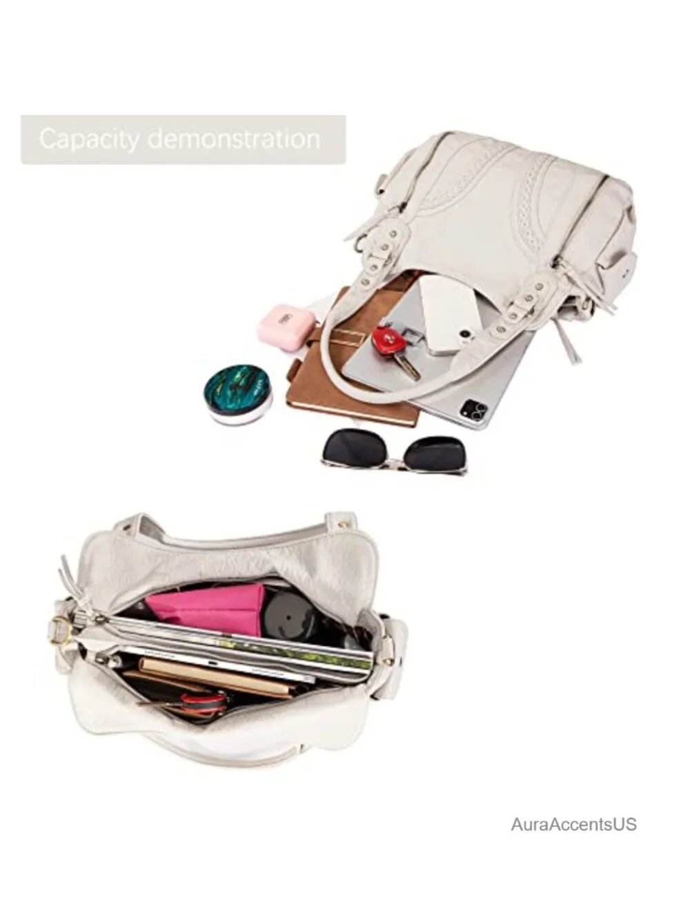 Y2K Hobo Bag Women Faux Leather Washed Roomy Crossbody Purse